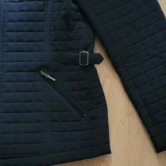 Giacca by Gallery Black Quilted Jacket With Removable Faux Fur Collar - S - Picture 6 of 13